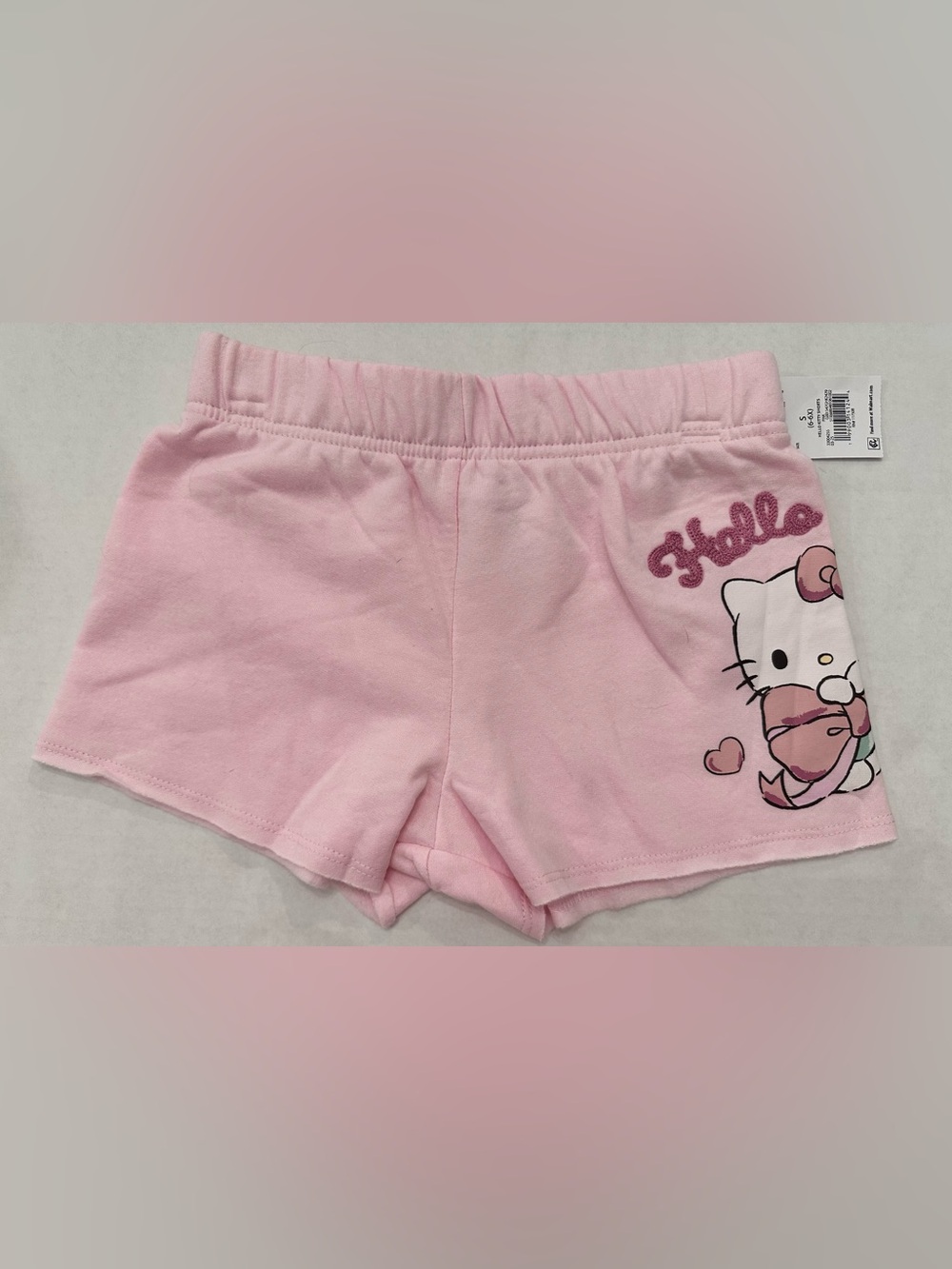 Hello Kitty Girls Graphic Pink Fleece Shorts, Size M-7/8